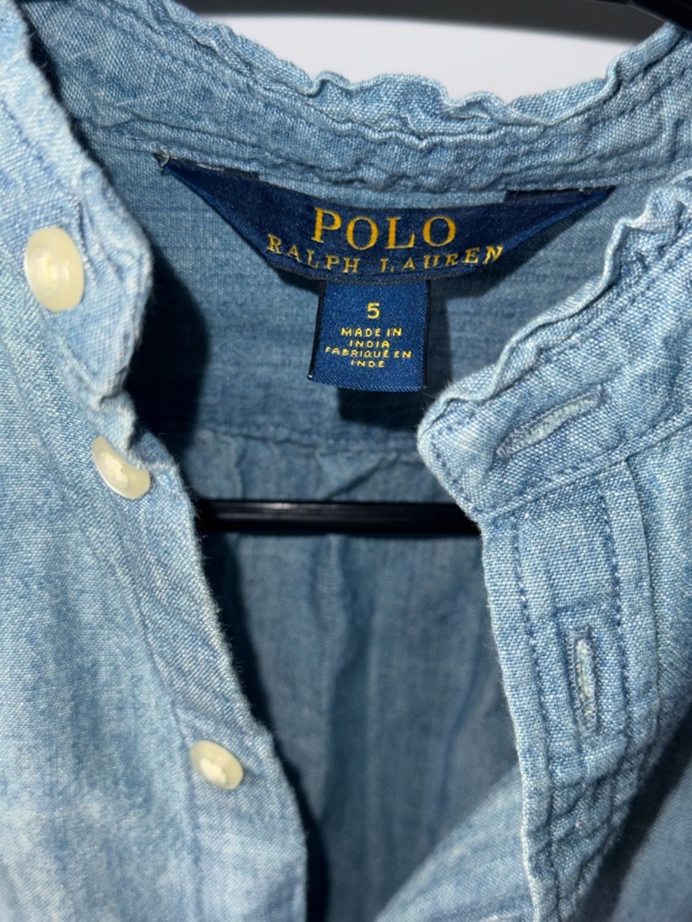 Polo by Ralph Lauren Light Blue Chambray Button-Up Dress